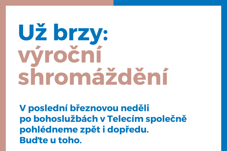 Zveme na výroční shromáždění 30. března